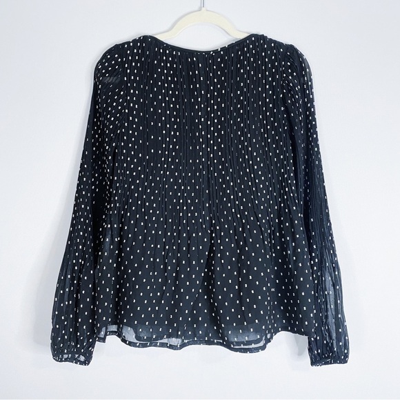 Maje - Black Embroidered Long Sleeve Top - Picture 6 of 7
